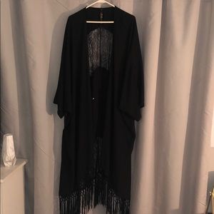 Black womens Kimono 3x